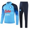 SSC Naples Quarter Zip Ensemble Sweat d'Entraînement 2023-24 Bleue Pour Homme